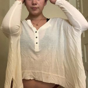 Long sleeve, flowy white top